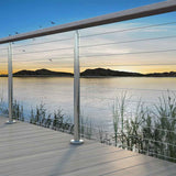 Bright Finish Factory Swaged Wire Balustrade - Rig Fork System with Saddles - Suits Metal Posts