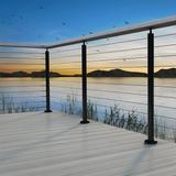 BlackEtch Factory Swaged Wire Balustrade - Rig Fork System with Saddles - Suits Metal Posts