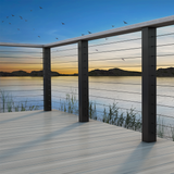 BlackEtch Factory Swaged Wire Balustrade - Rig Fork System with Saddles - Suits Timber Posts