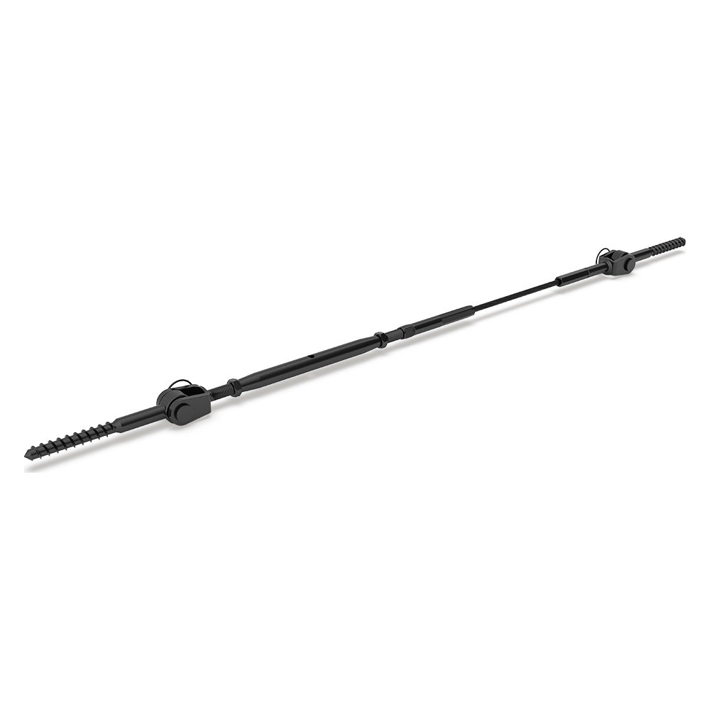 BlackEtch Factory Swaged Wire Balustrade - Rig Fork System with Screw Eyes - Suits Timber Posts